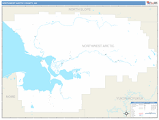 Northwest Arctic Borough (County), AK Digital Map Color Cast Style